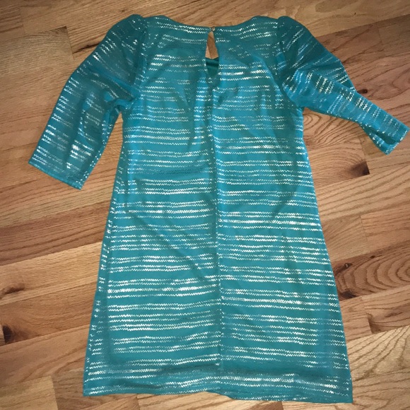 Dillard’s Turquoise and Silver shift Dress - Picture 3 of 3